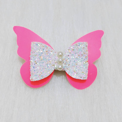 Pink Butterfly Bow Hair Clip | Princess Hair Accessories