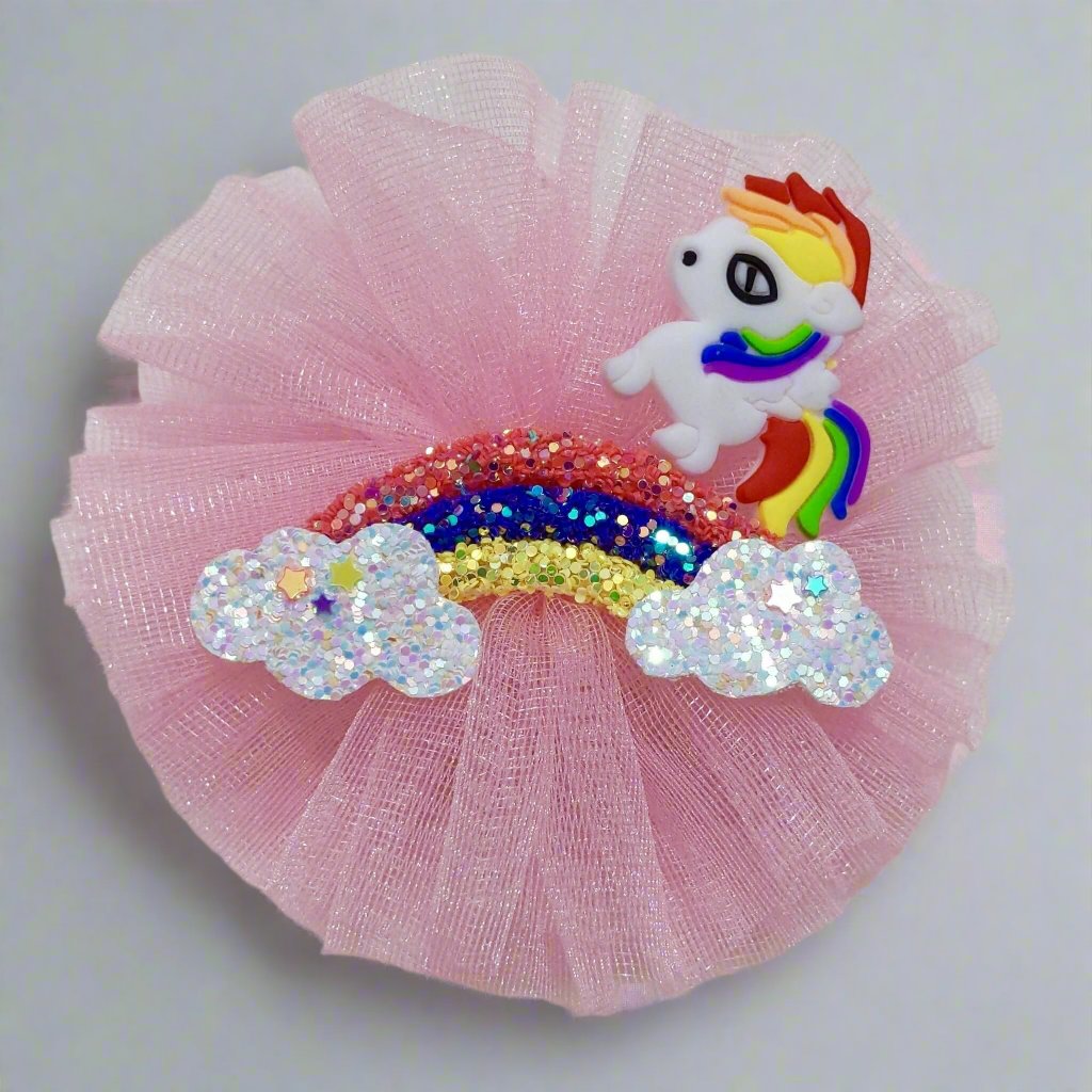 Magical Rainbow and Unicorn Hair Clip