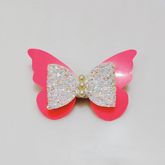 Pink Butterfly Bow Hair Clip | Designer Hair Accessories for Girls