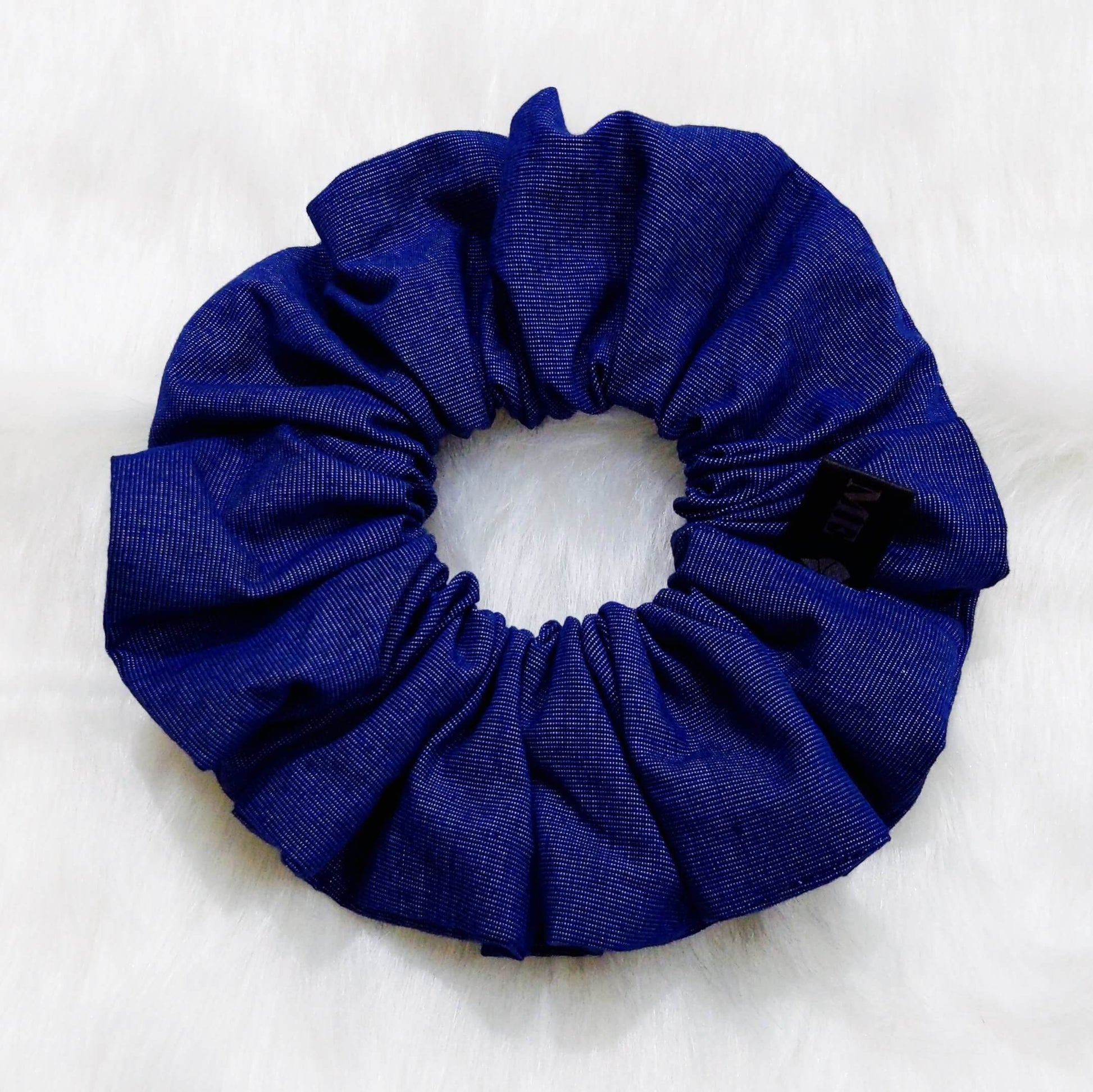Designer Blue Scrunchy for Women | Handcrafted