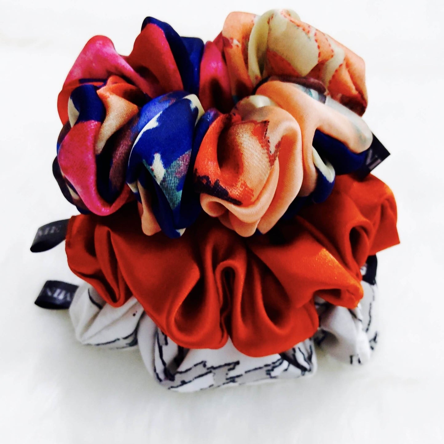 Once and Floral Scrunchie Set for Women | Premium Satin Material