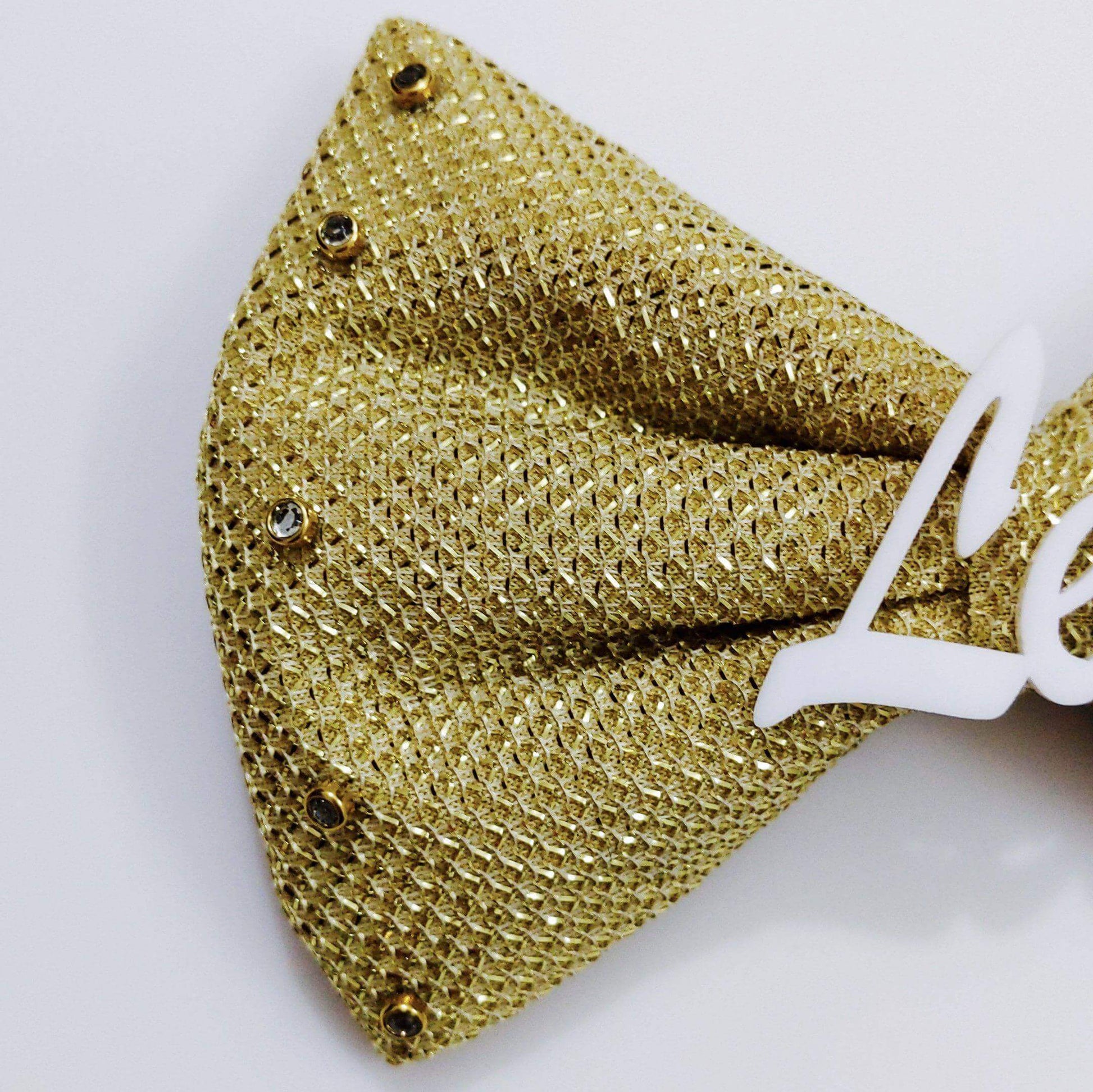 Custom Name Golden Bow Hair Clip | Personalized Gift Accessory for Girls