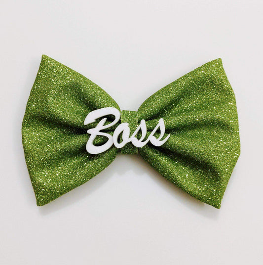 Custom Name Green Bow Hair Clip | Personalized Hair Accessory | Perfect Gift for Girls