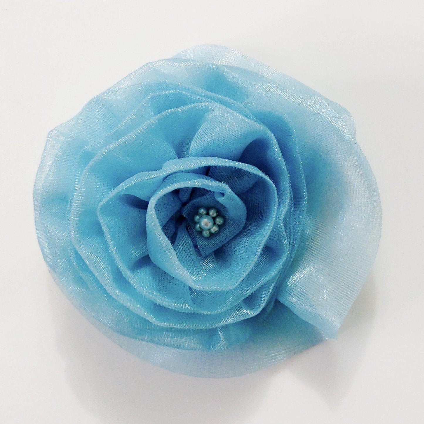 Blue Rose Flower Fascinator | Designer Princess Hair Accessories for Girls 
