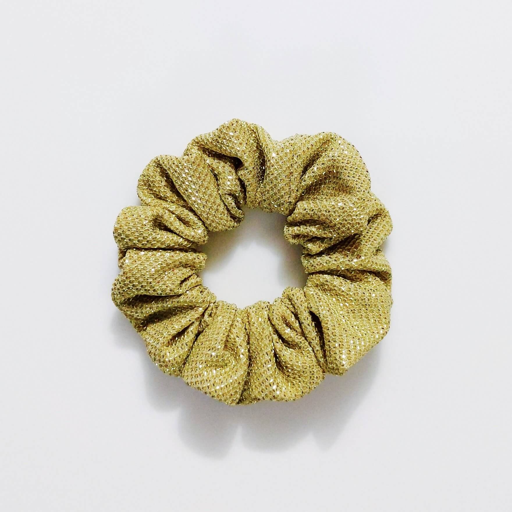 Dreamy Vibes Golden Scrunchie | Fluffy and Premium Material | Women Party Hair Accessory
