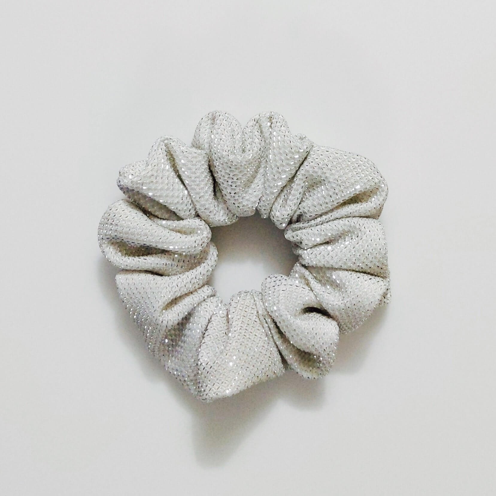 Dreamy Vibes White Scrunchie | Fluffy and Premium Material | Women Party Hair Accessory