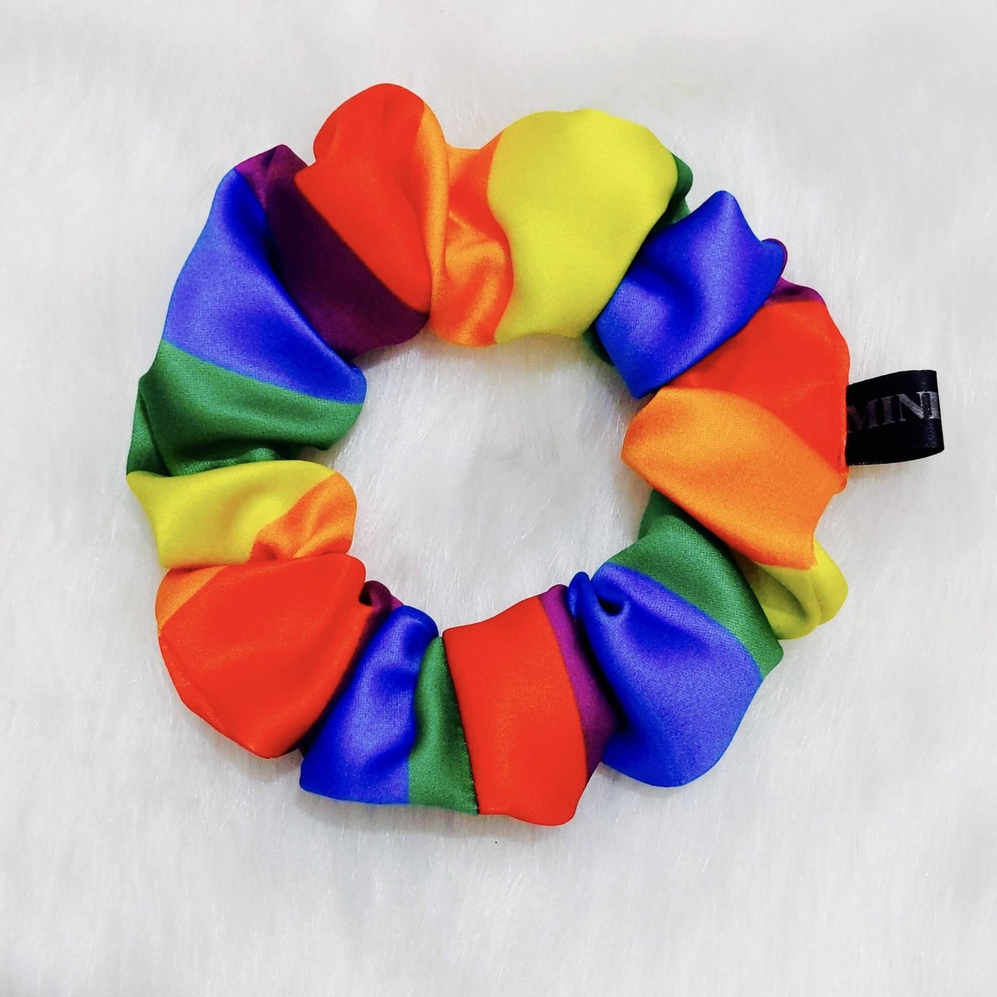 Rainbow Multicolor Scrunchie | Designer Satin Scrunchie