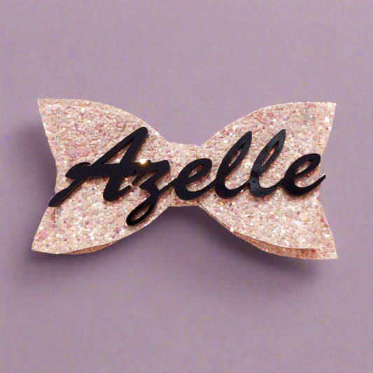 Custom Name Bow Hair Clip | Designer Personalized Hair Accessories for Kids and Girls