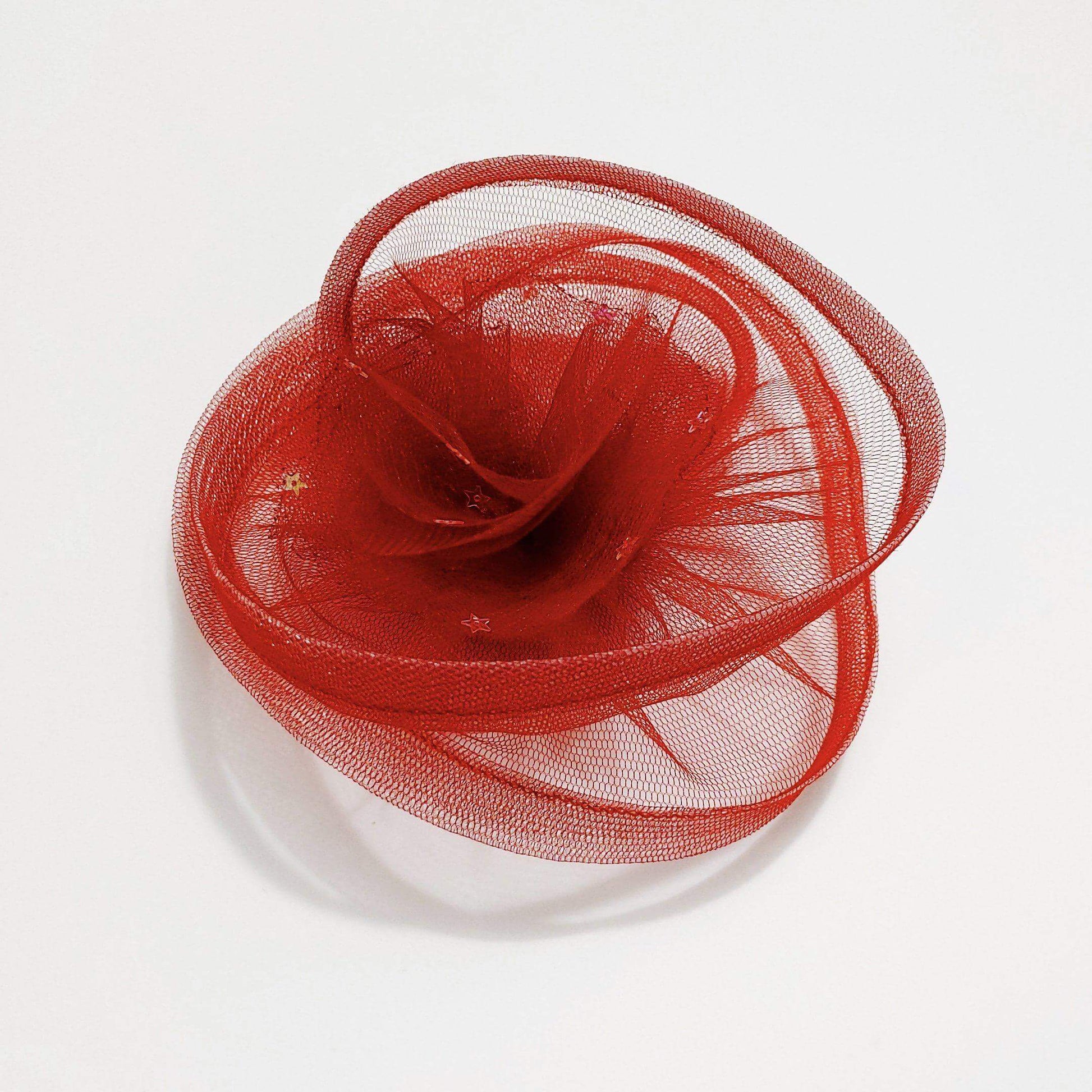 Twist and Shine Red Fascinator Hat | Princess Accessories for Kids and Girls