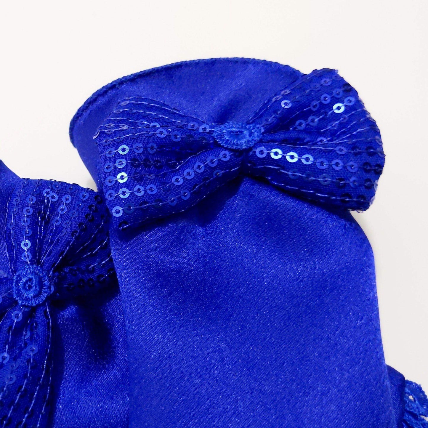 Blue Satin Princess Gloves | Kids Cinderella Accessory