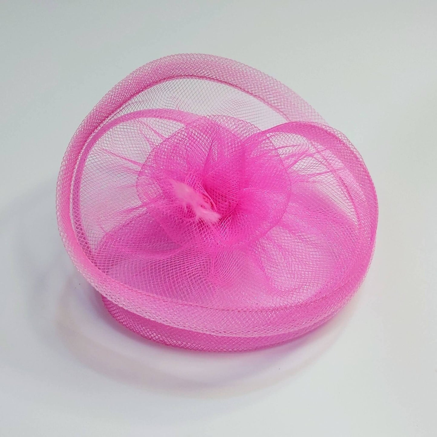Twisted Pink Flower & Feather Fascinator Hat | Designer Girls Headwear