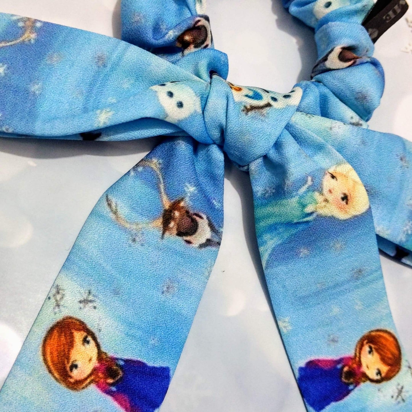 Disney Frozen Elsa and Anna Bow Knot Hair Scrunchie | Designer Scrunchies for Women