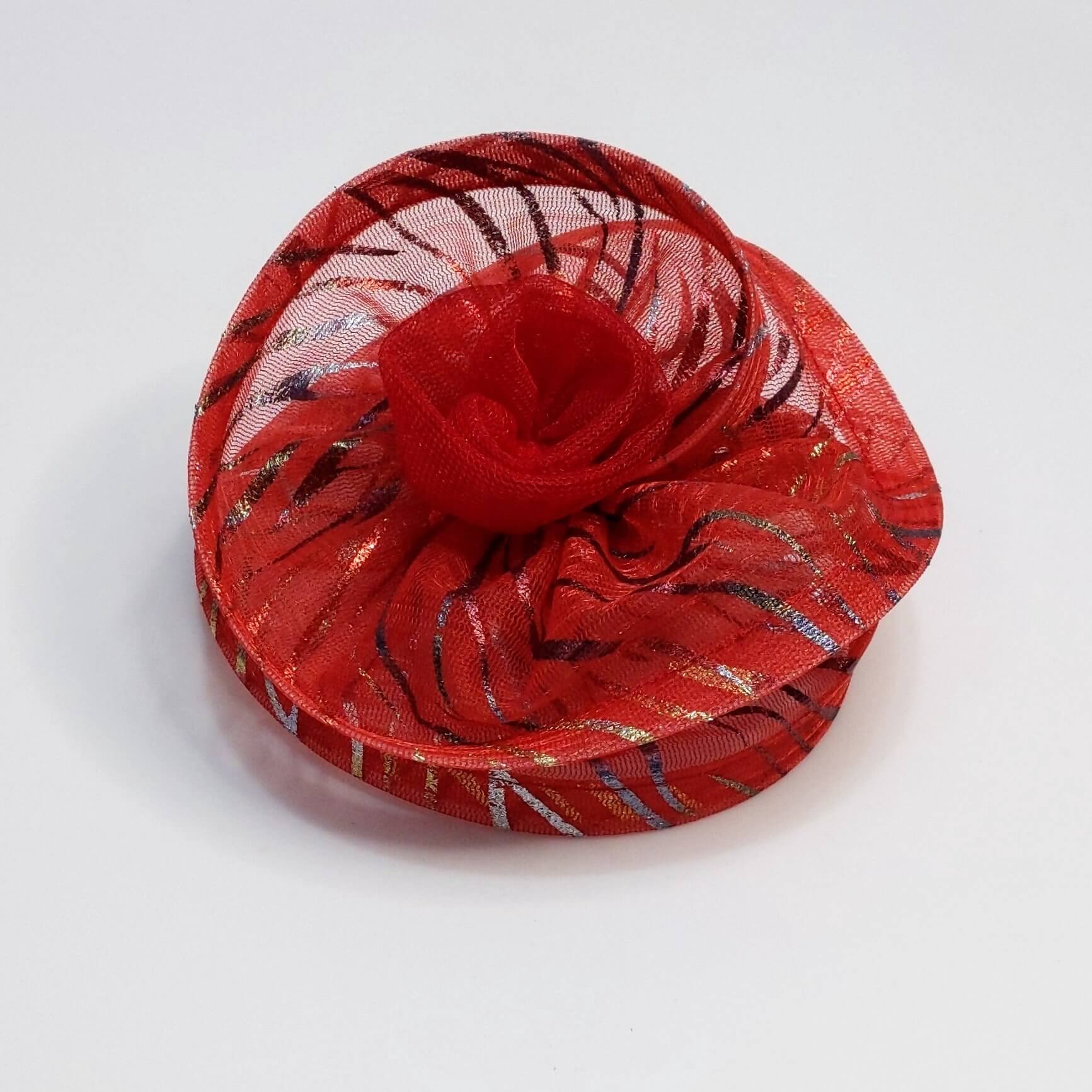 Red Fascinator Hat | Designer Hair Clip for Baby Girl