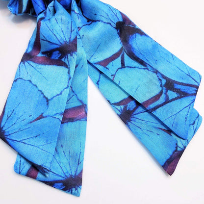 Butterfly Blue Scrunchie with tail | Designed for Regular Use