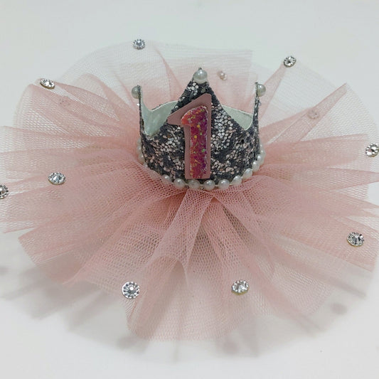 Blush Pink Kids Birthday Crown | Headband for Baby Girls