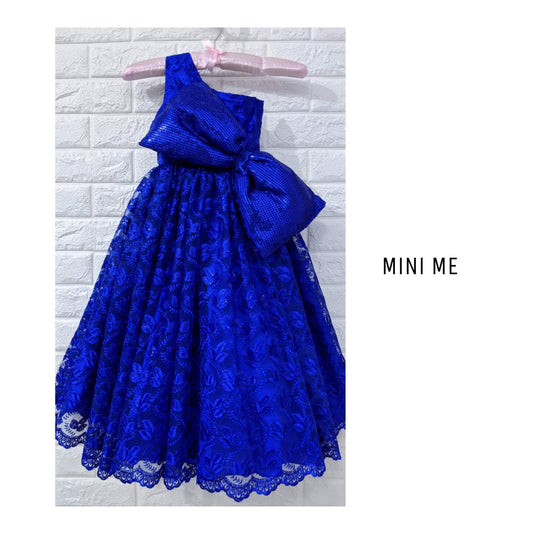 Dreamy Blue Asymmetrical Dress  | Designer Wear for Kids and Girls