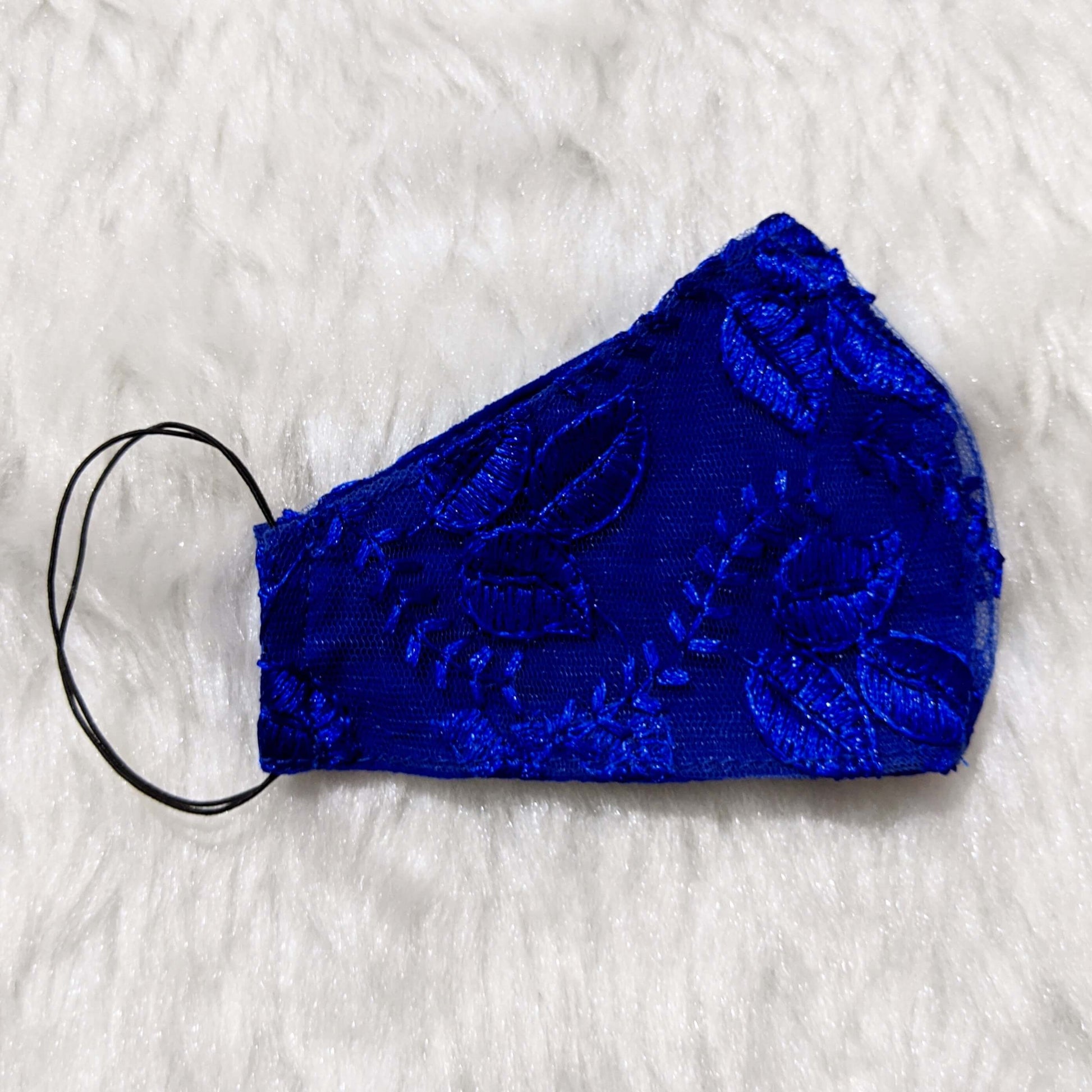 Blue Embroidered Face Mask | Designer Accessories for Kids and Girls | Complete the Look