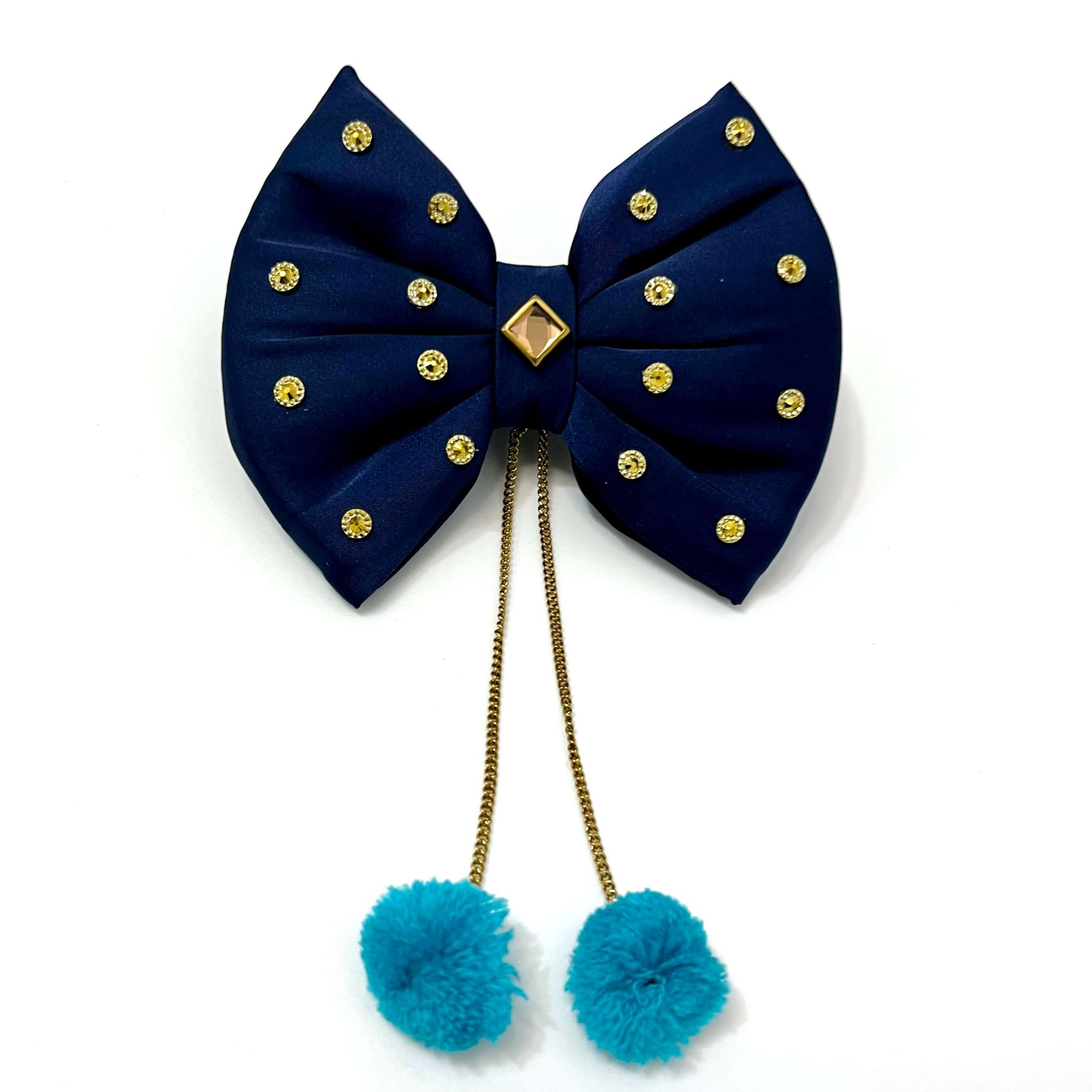 Navy Blue Festive Hair Bow Baby Headband