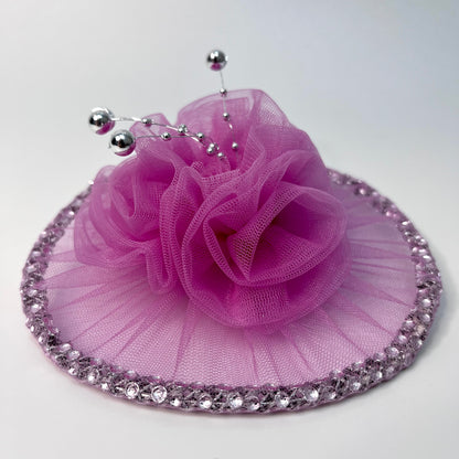 Lavender Pink Fascinator Hat | Couture Hair Clip