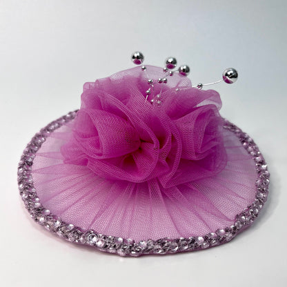 Lavender Pink Fascinator Hat | Birthday Princess Hair Clip