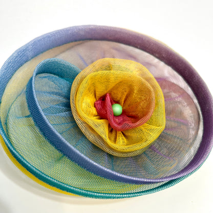 Multicolor Ranibow Candy Fascinator Headband for baby girls
