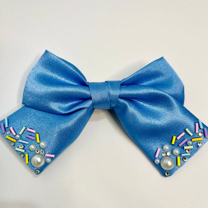 Sprinkles and Pearls Sailor Hair Bow | Designer hair accessories