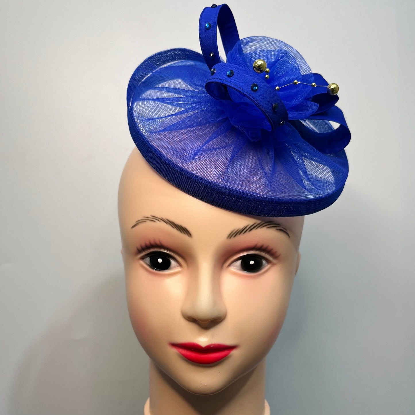 Royal Blue Fascinator Hat | Couture headpiece