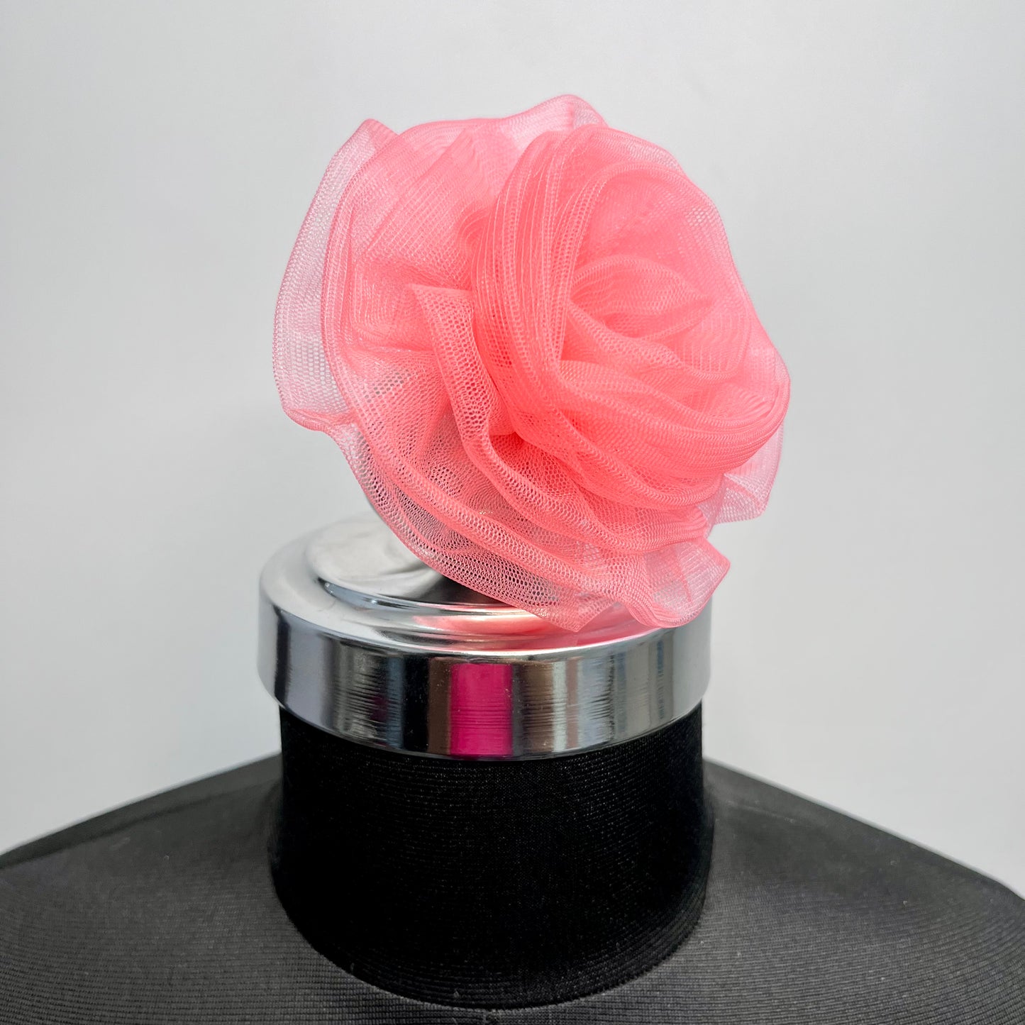 Coral Pink Flower Fascinator | Birthday Flower Headpiece