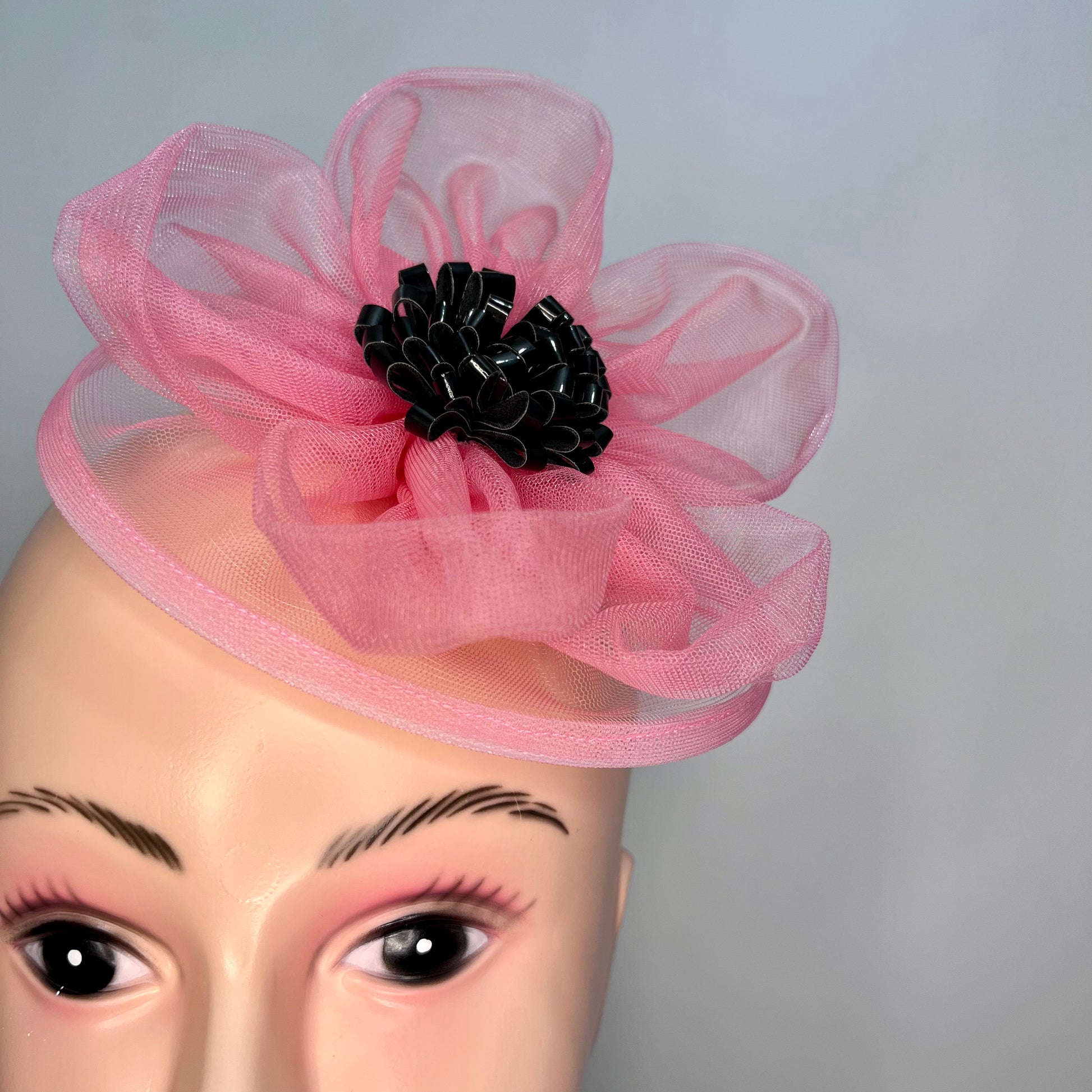 Dusky Pink Flower Fascinator Hat | Designer Millinery Couture