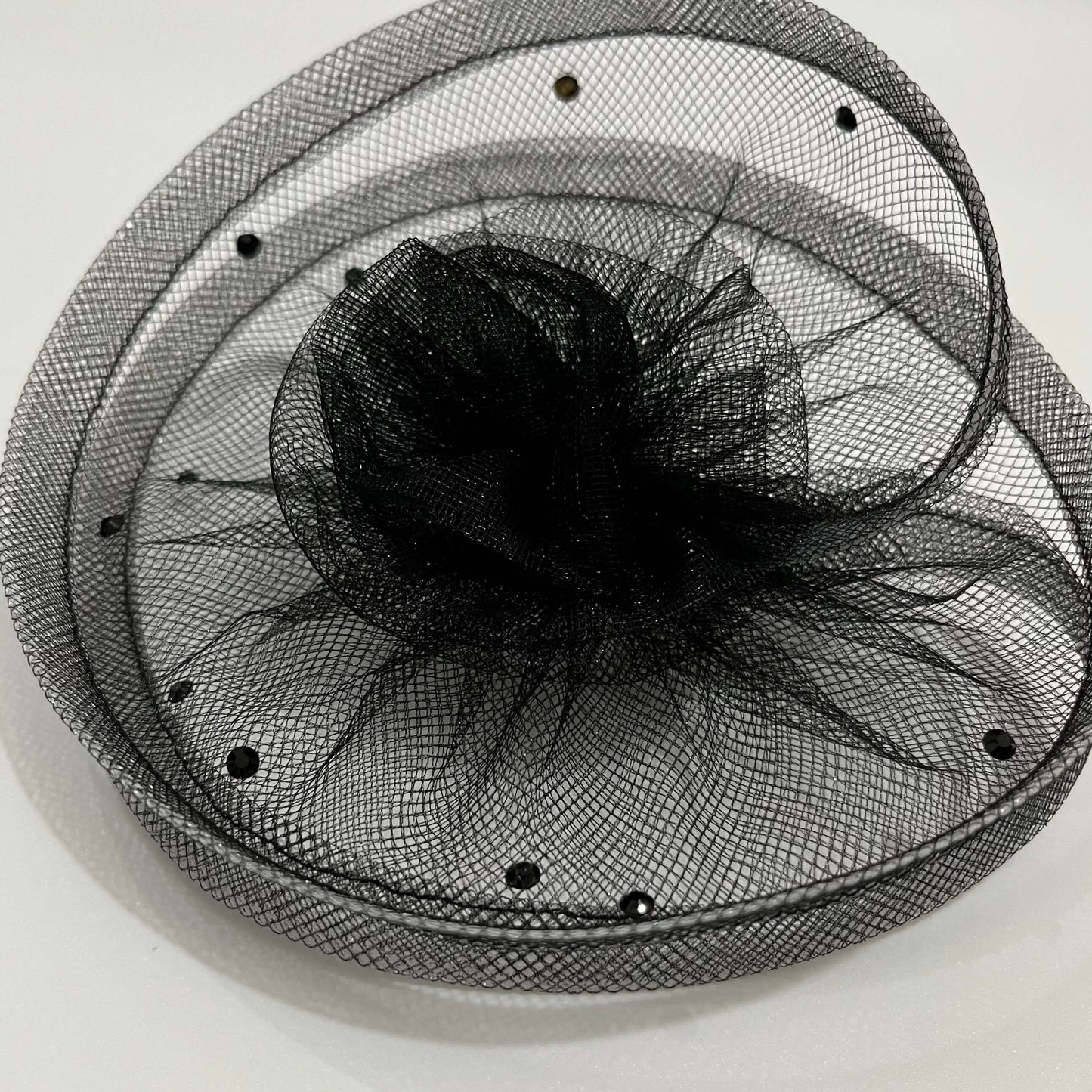 Black Fascinator Hat | Girl Designer Alligator Hair Clip