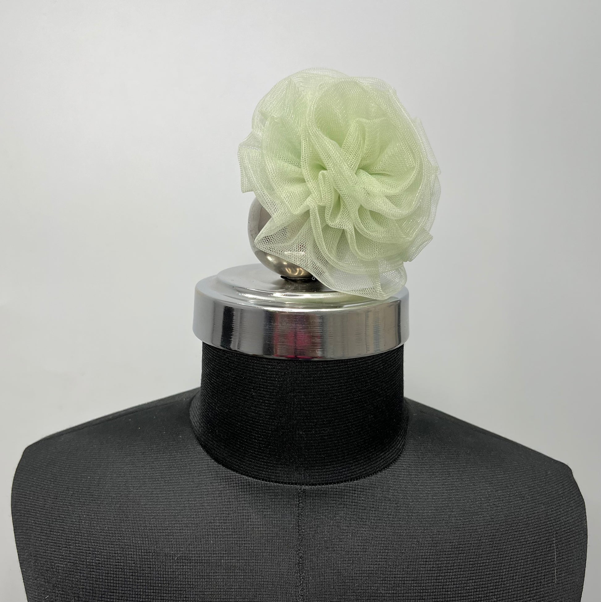 Pastel Green Flower Fascinator Hair Clip | Designer Hair Accessory
