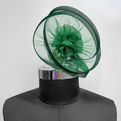 Green Fascinator Hat | Birthday Hair Clip
