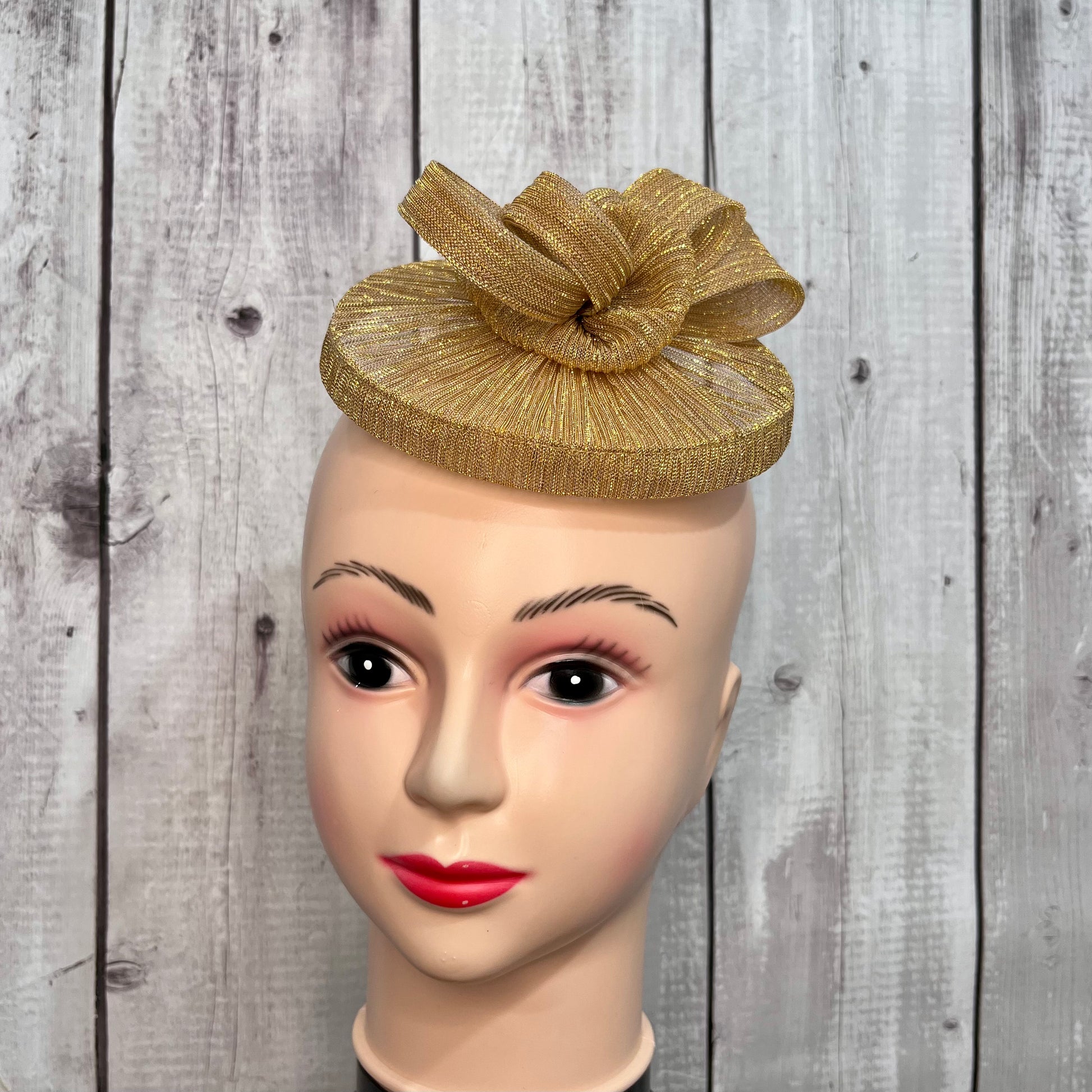 Golden Opulence Regal Fascinator Hat | Designer Headpiece