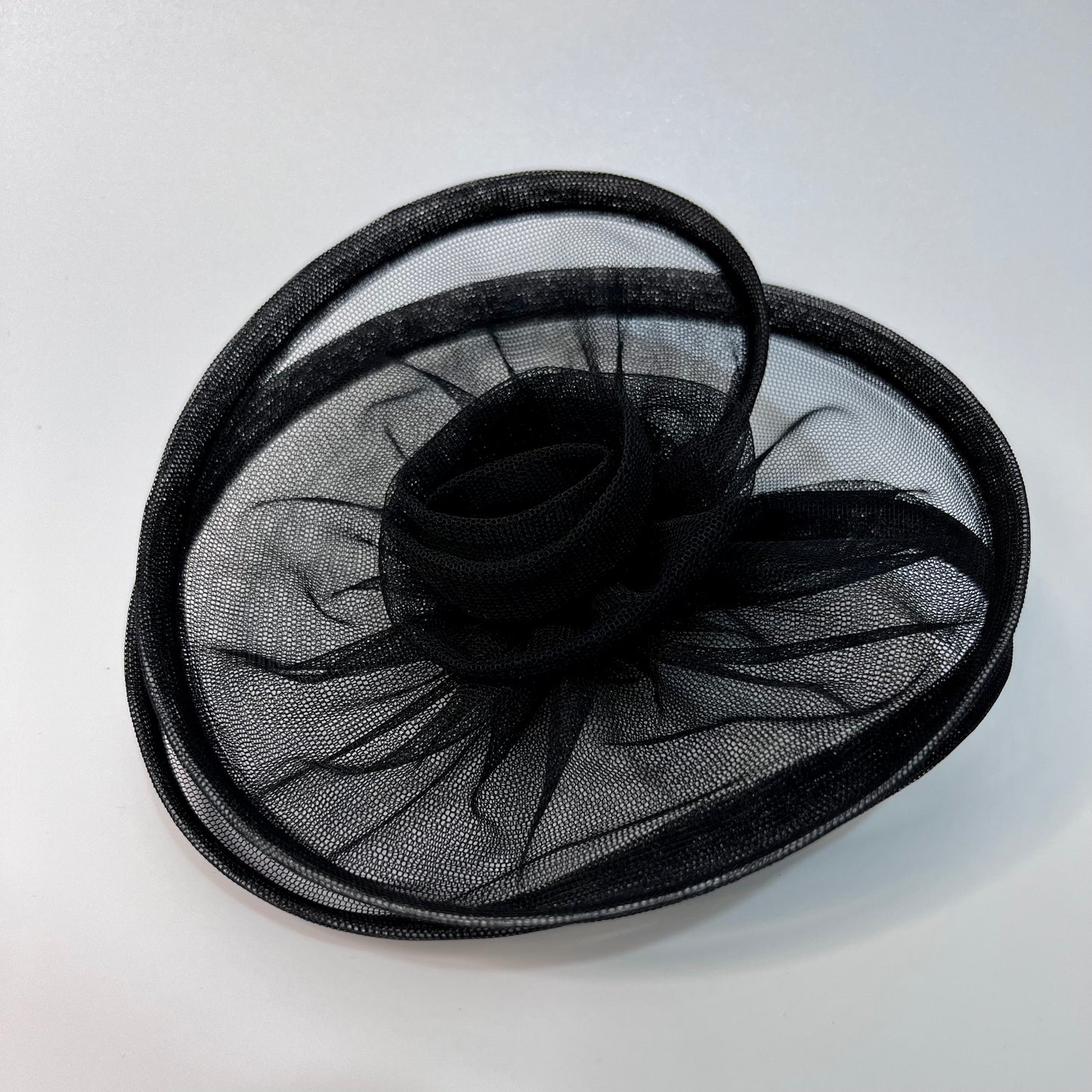 Twisted Black Flower Fascinator | Pre-wedding Photoshoot Headpiece