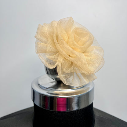 Beige Flower Fascinator Hat Pin | Designer Handmade Hair Accessories