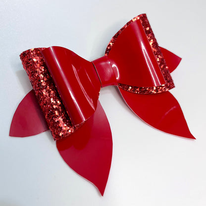 Red Pigtail Bow | Festive Baby Headband