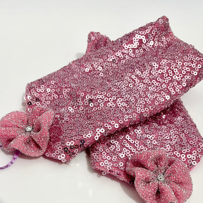 Pink Sequins Party Gloves for birthday