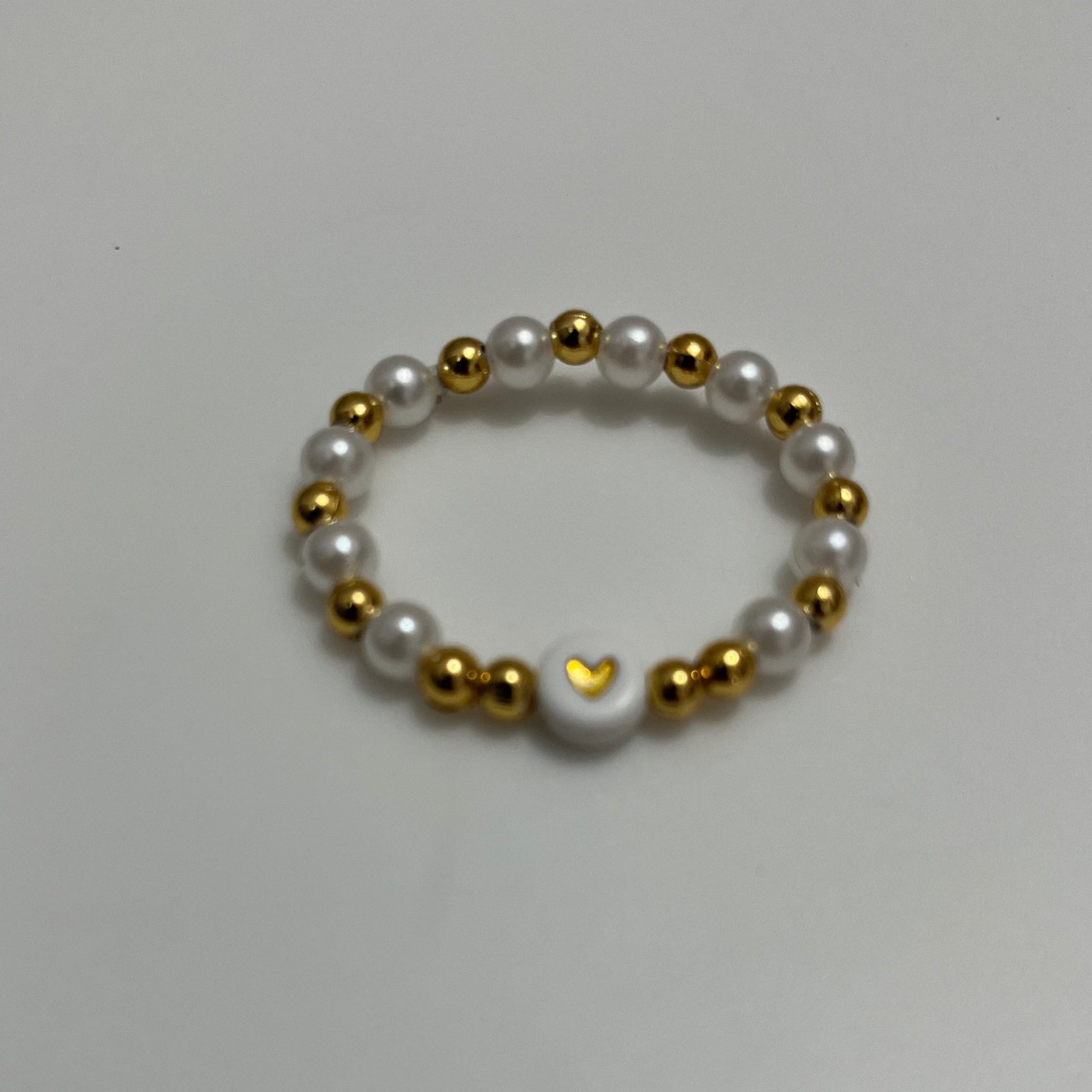 White and Gold Heart Bracelet for Baby Girls