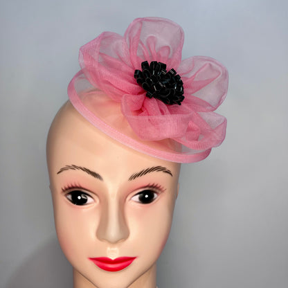 Dusky Pink Flower Fascinator Hat | Baby Girl Headband