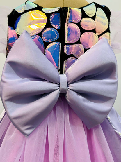 Princess Sofia Purple Dress with Bow | Girls Designer Wear