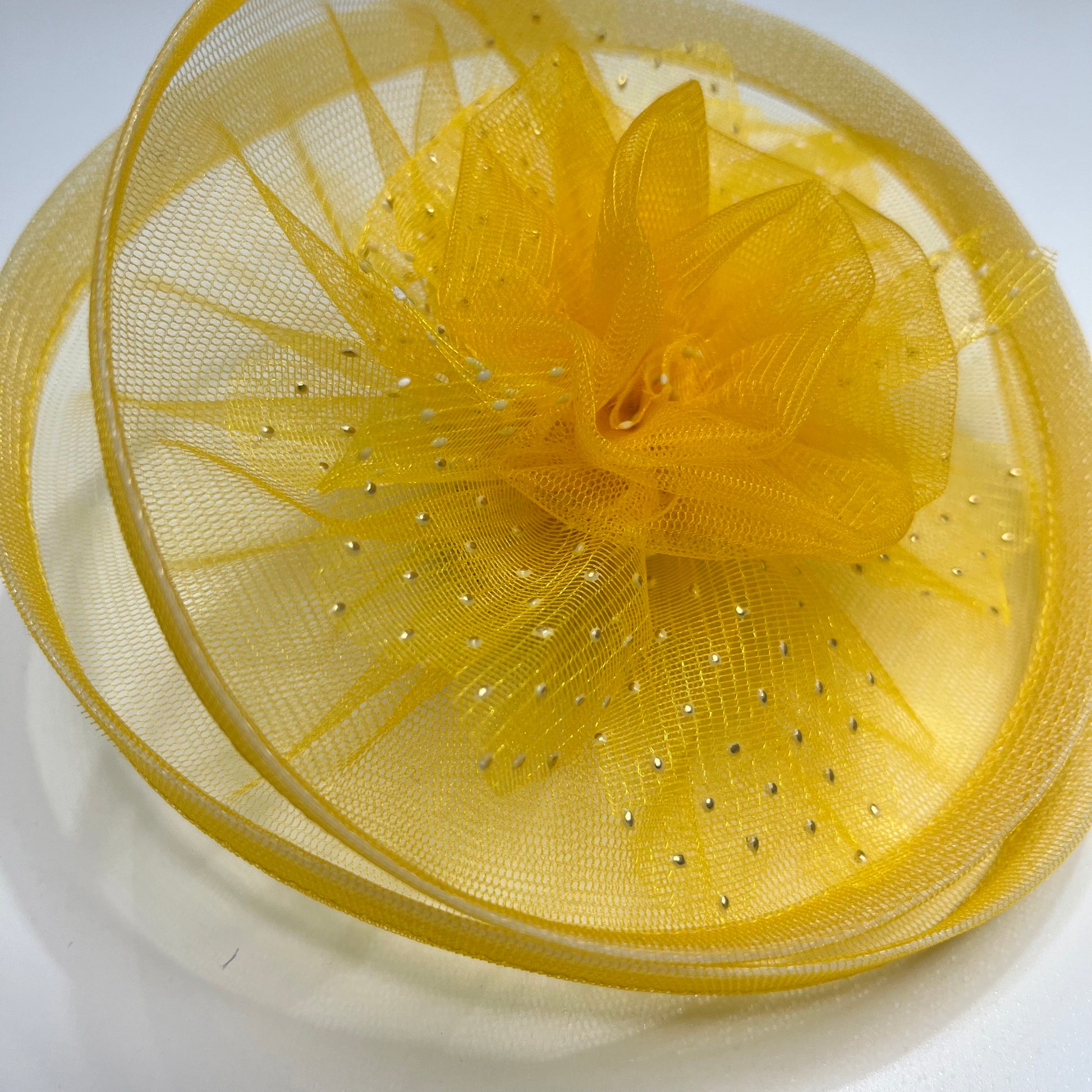 Yellow Fascinator Hat for Baby Girl and Women