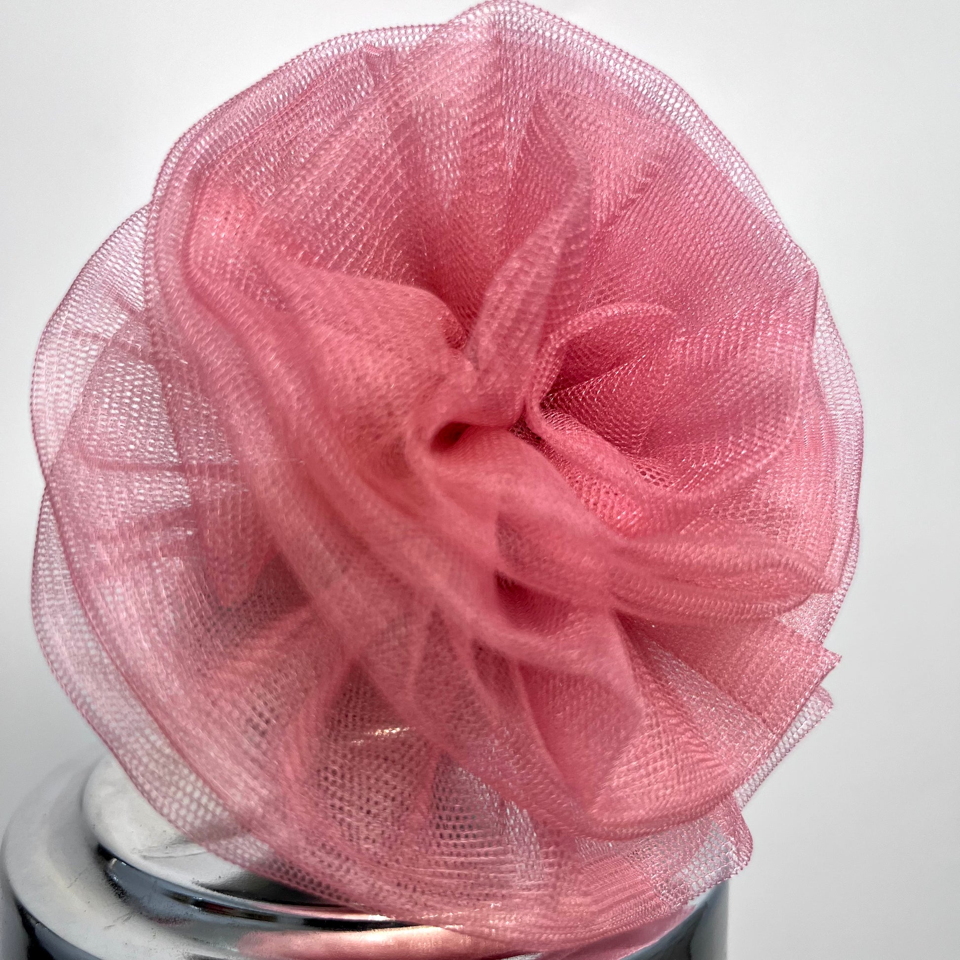 Onion Pink Flower Fascinator | Elegant Hair Clip