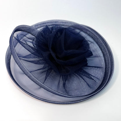 Navy Blue Fascinator Hat | Designer Hair Accessory