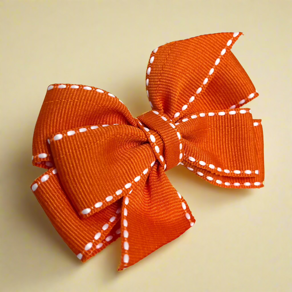 Orange Pinwheel Bow | Baby Headband