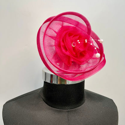 Twisted Dark Pink Fascinator | Designer Headpiece