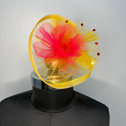 Marigold Dreams Flower Fascinator Hat