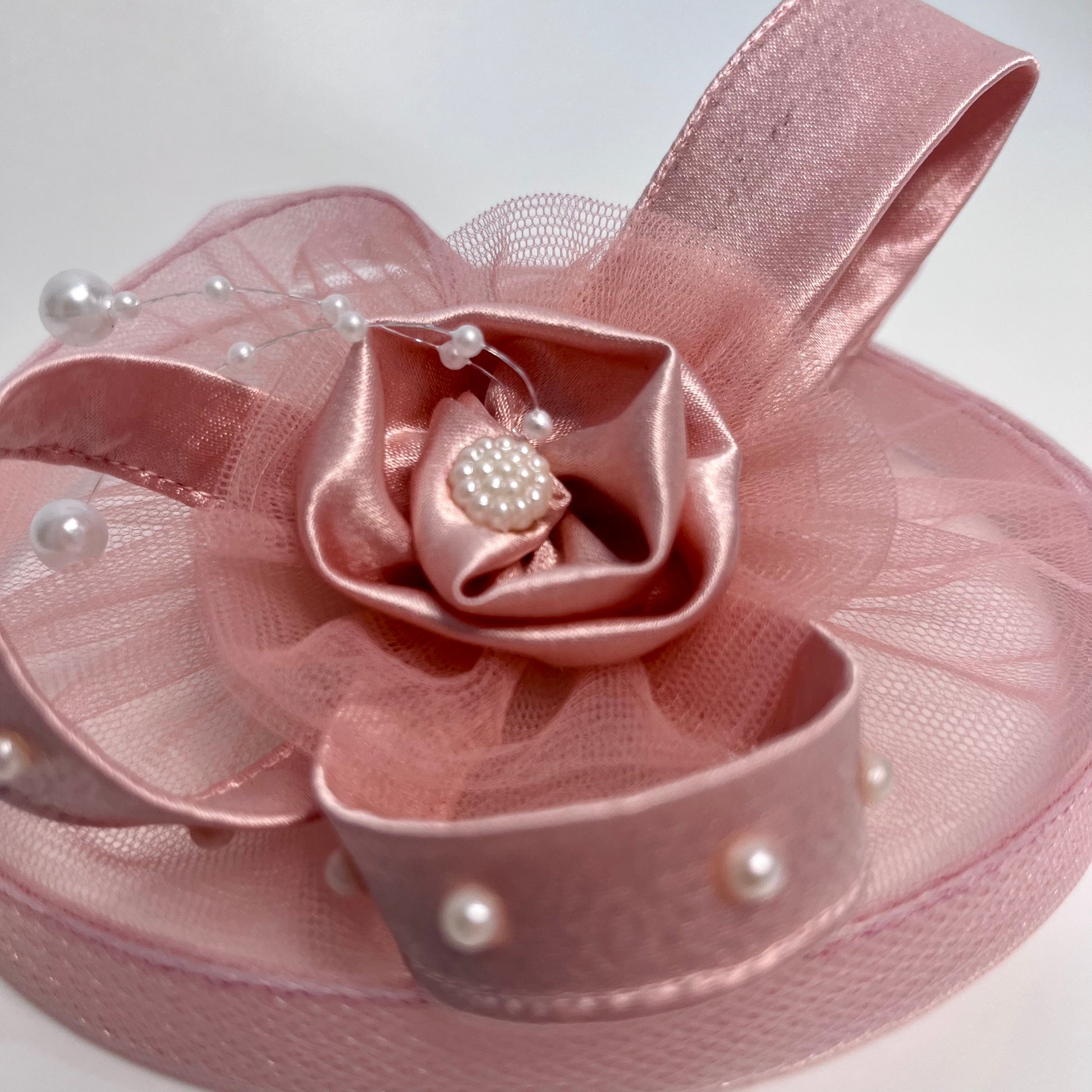 Blush Pink Fascinator Hat | Birthday Hair Clip