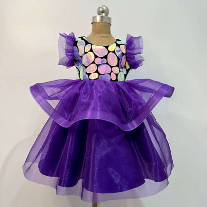 Purple Princess Dress | Girls Designer Birthday Dress