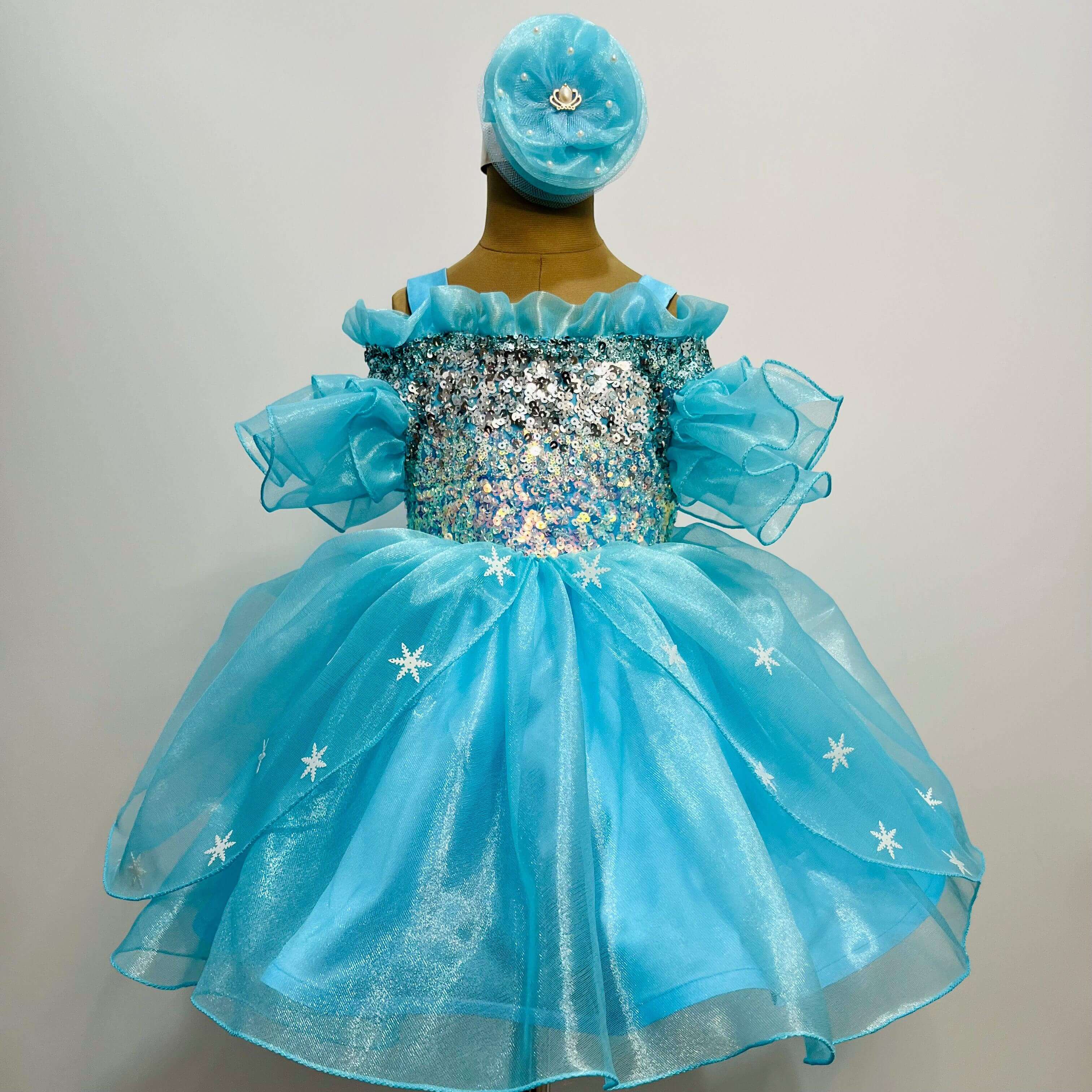 Blue Frozen Flower Girl Dress, BW97568 – luladress