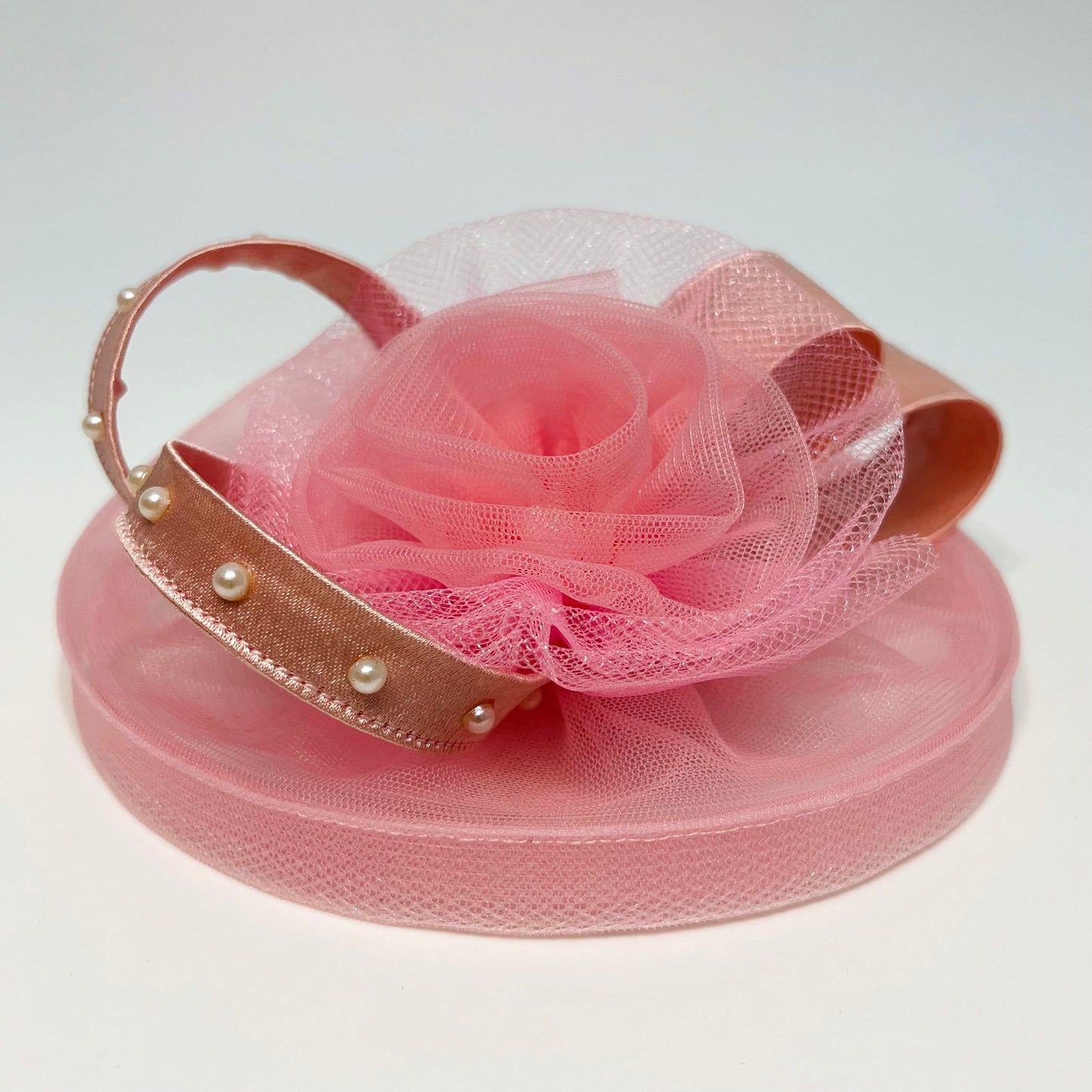 Princess Aurora Pink Fascinator Hat | Baby Girl Soft Nylon Headband